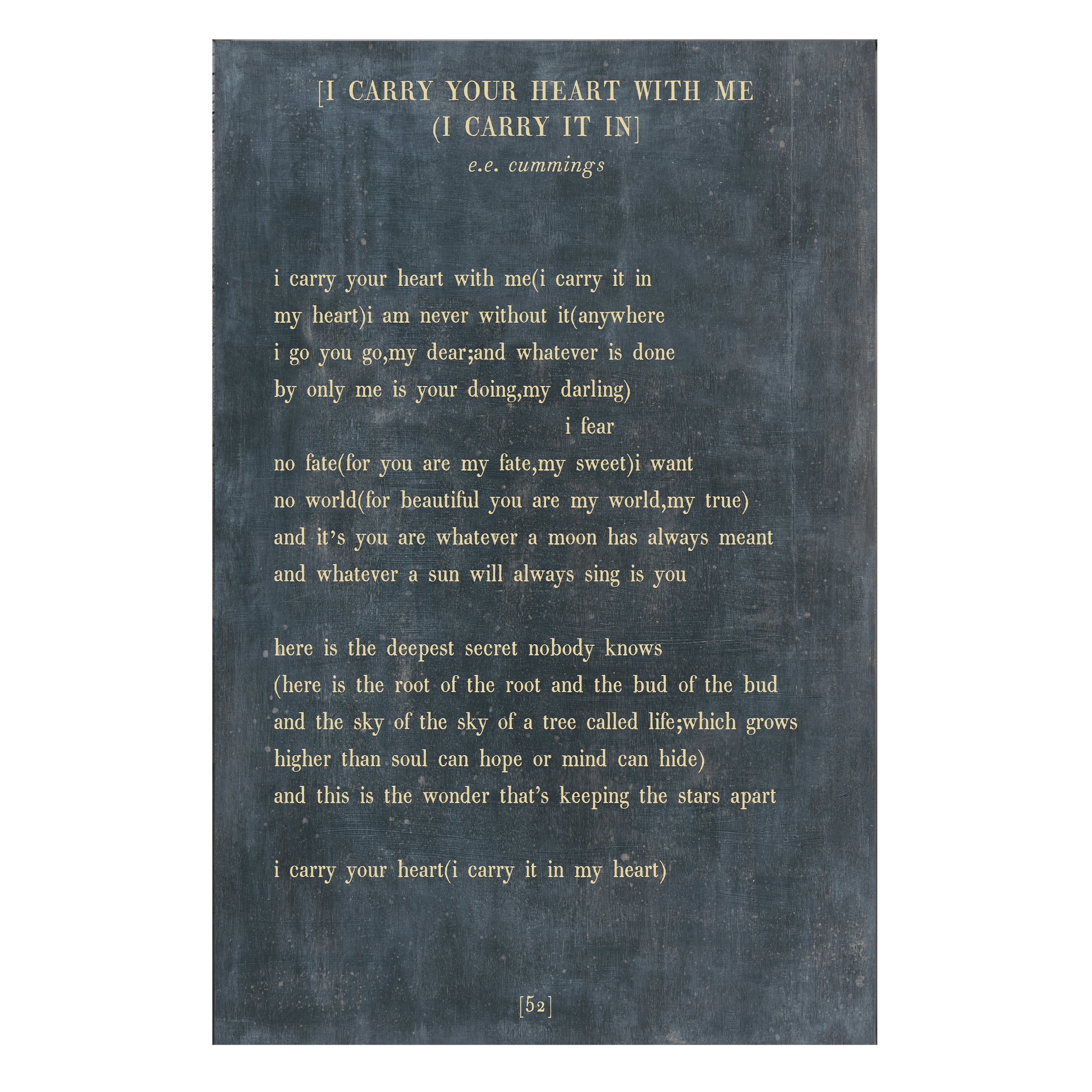 I Carry Your Heart Art Print - Gallery Wrap