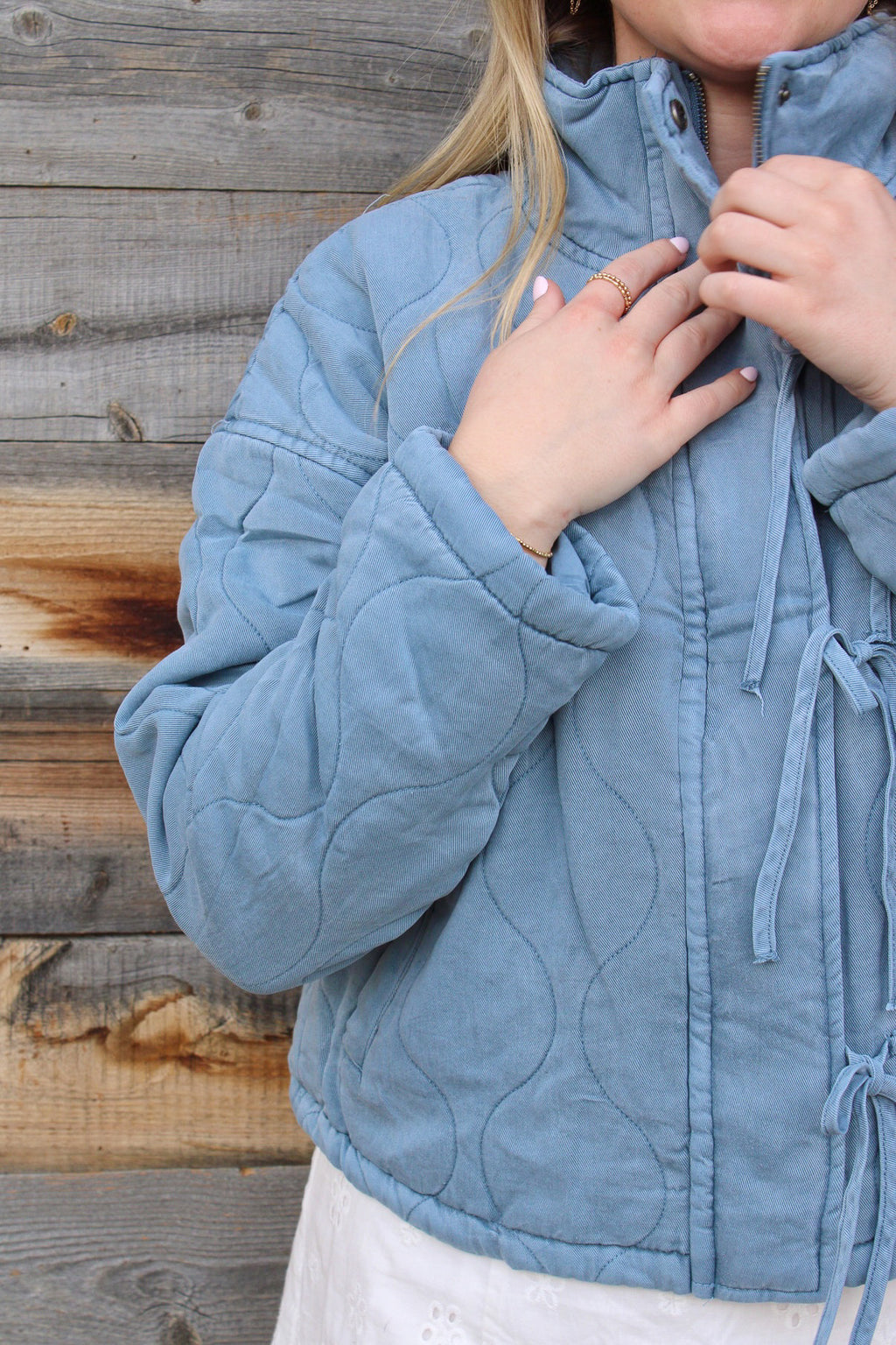 Lace Up Quilted Jacket