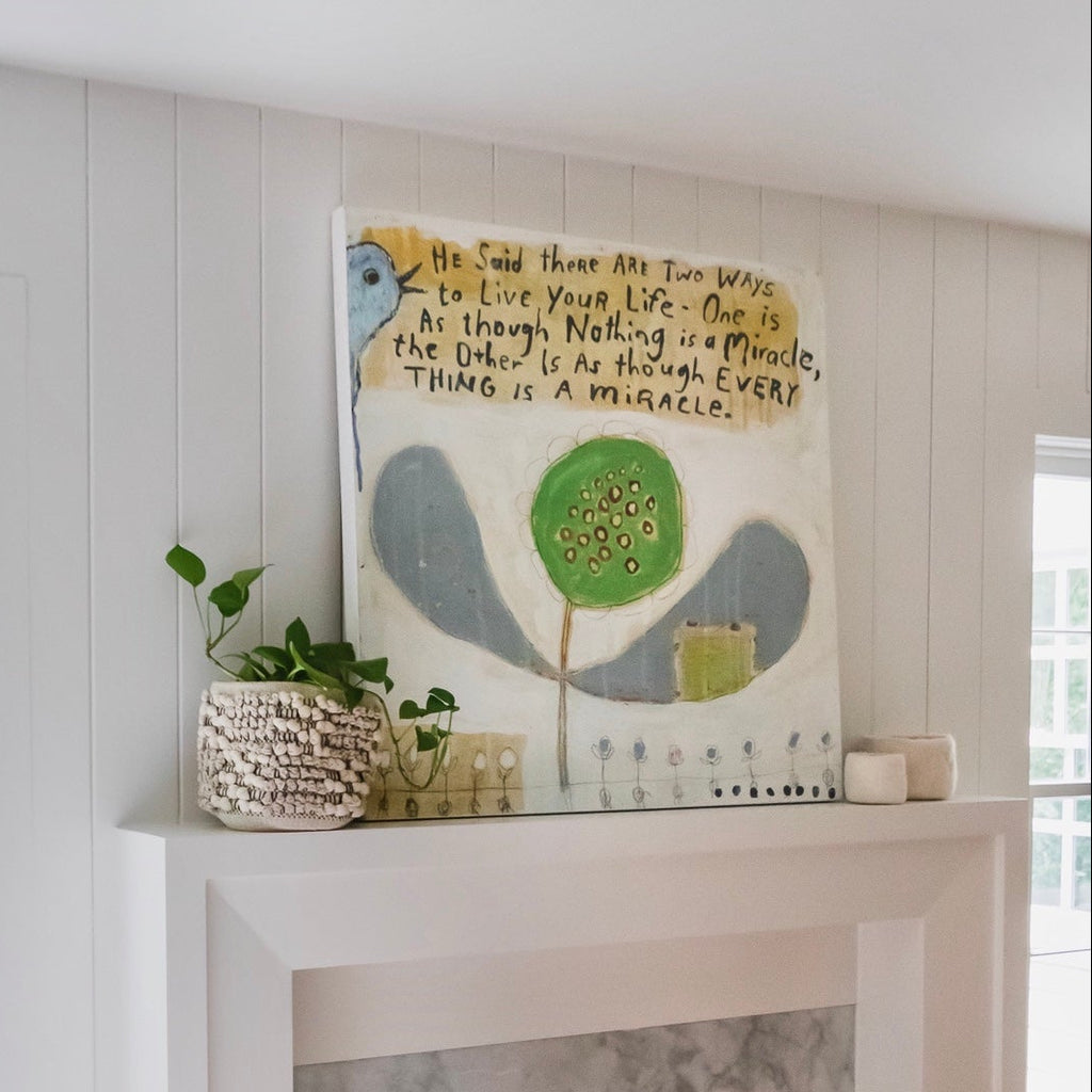 Two Ways to Live Art Print - Grey Wood