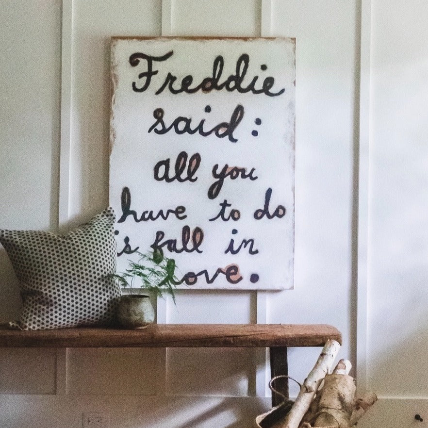 Freddie Said Art Print - Grey Wood