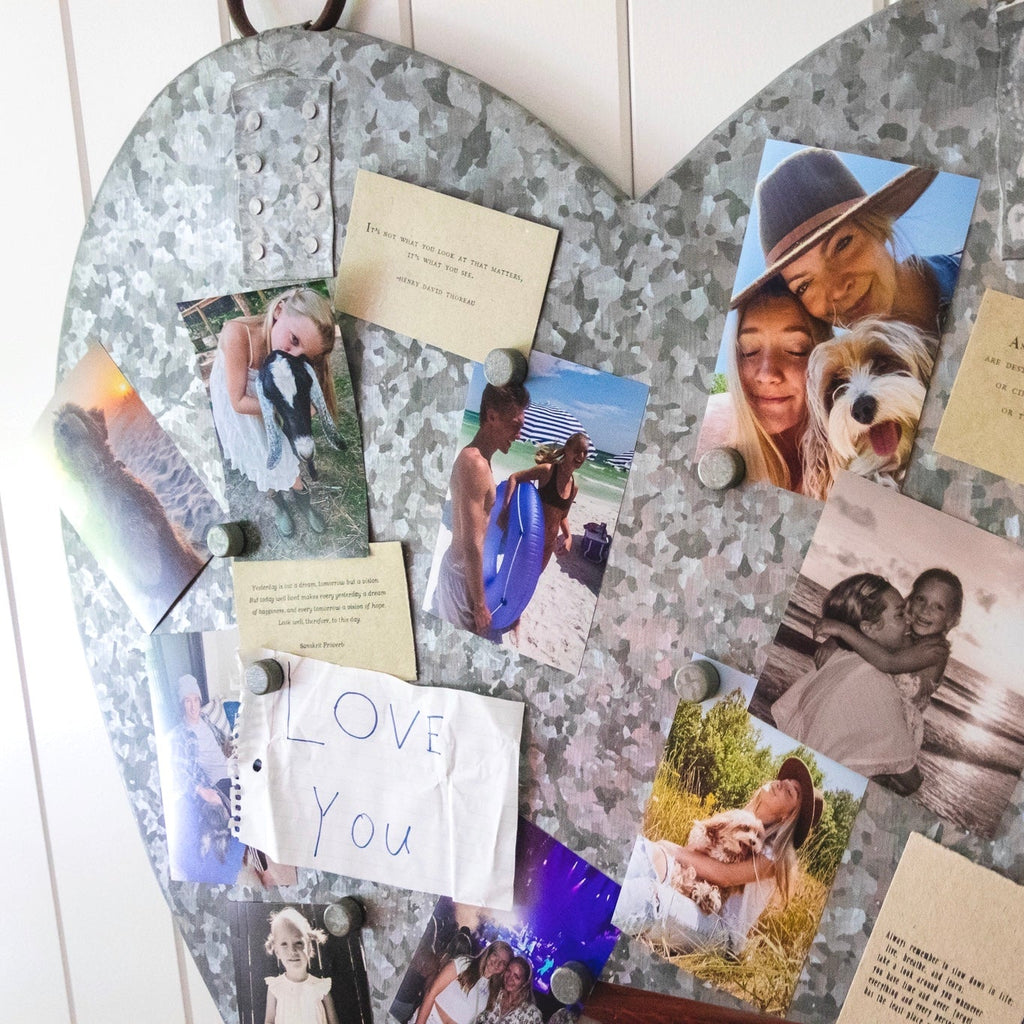 Large Zinc Heart with Magnets