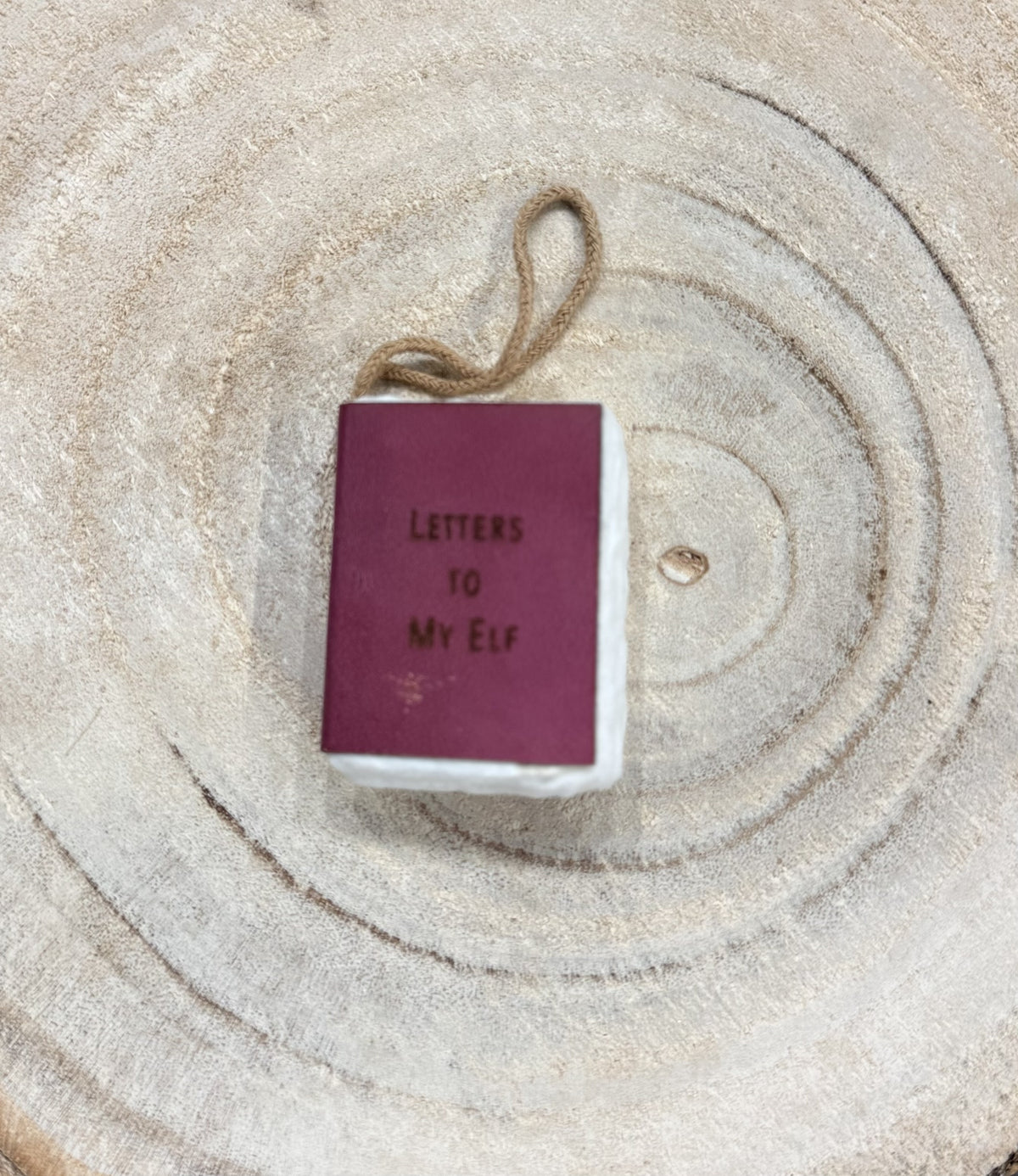 Letters To My Elf Little Book Ornament - Red