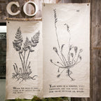 ***Your Mind Is A Garden Botanical Hand Painted Wall Tarp 32x63