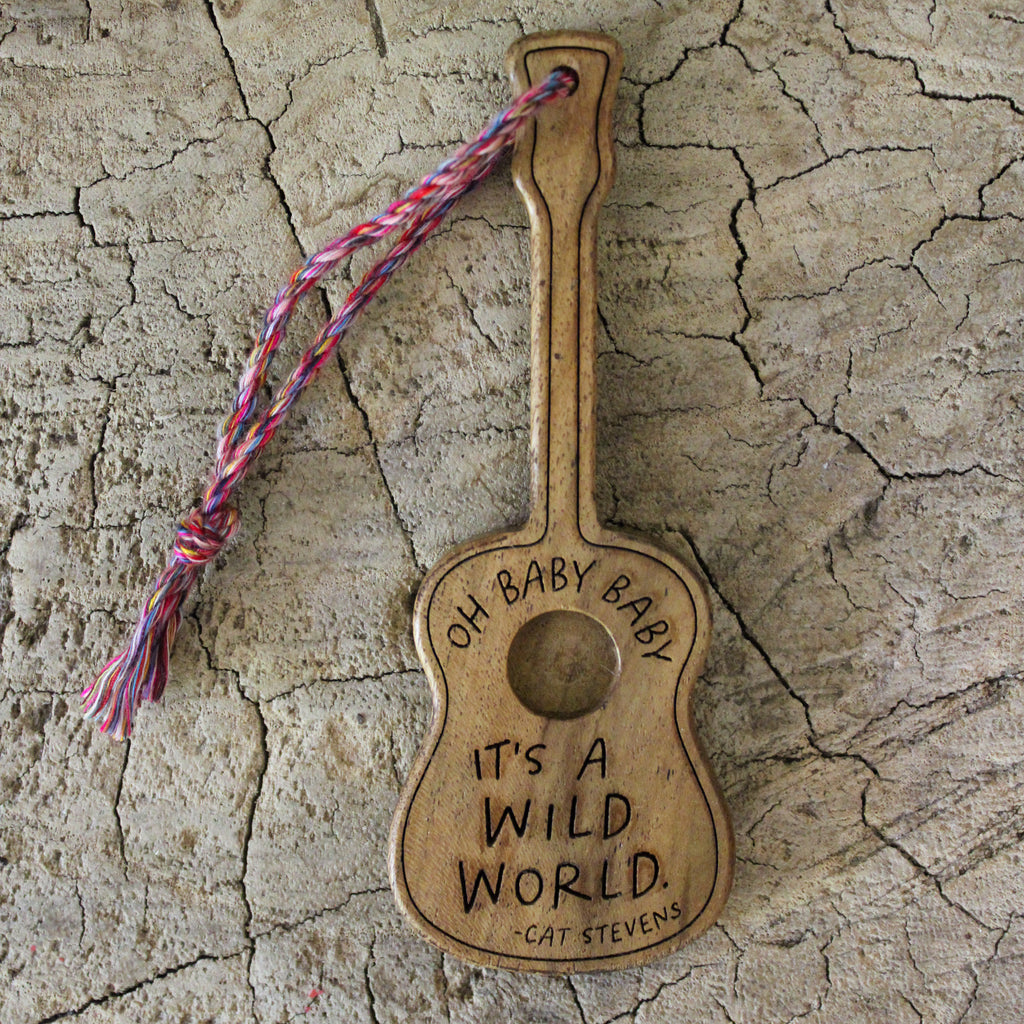 Oh Baby Baby It's A Wild World Wooden Acoustic Guitar