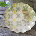 Butterfly Garden Scalloped Round Decoupage Plate - 5in