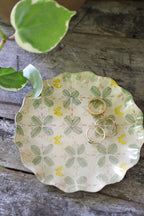 Butterfly Garden Scalloped Round Decoupage Plate 5"