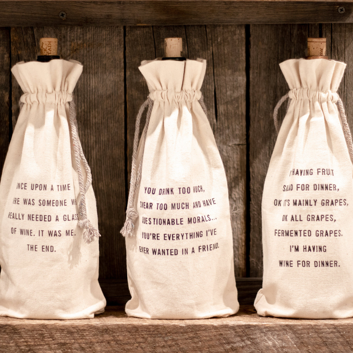 Wanted In A Friend Wine Bag