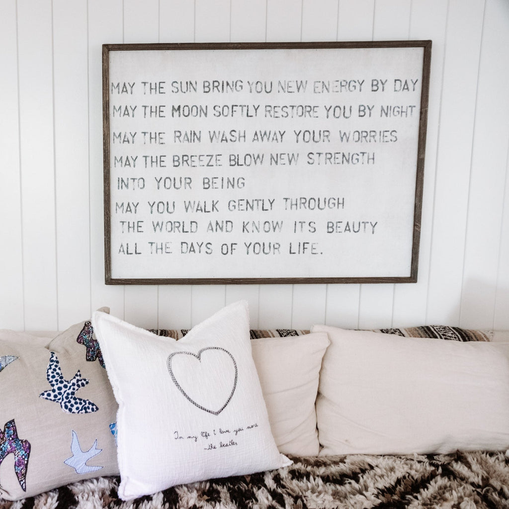 Apache Blessing Art Print - Grey Wood