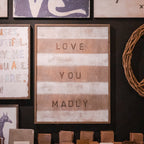 Love You Madly Art Print - Grey Wood