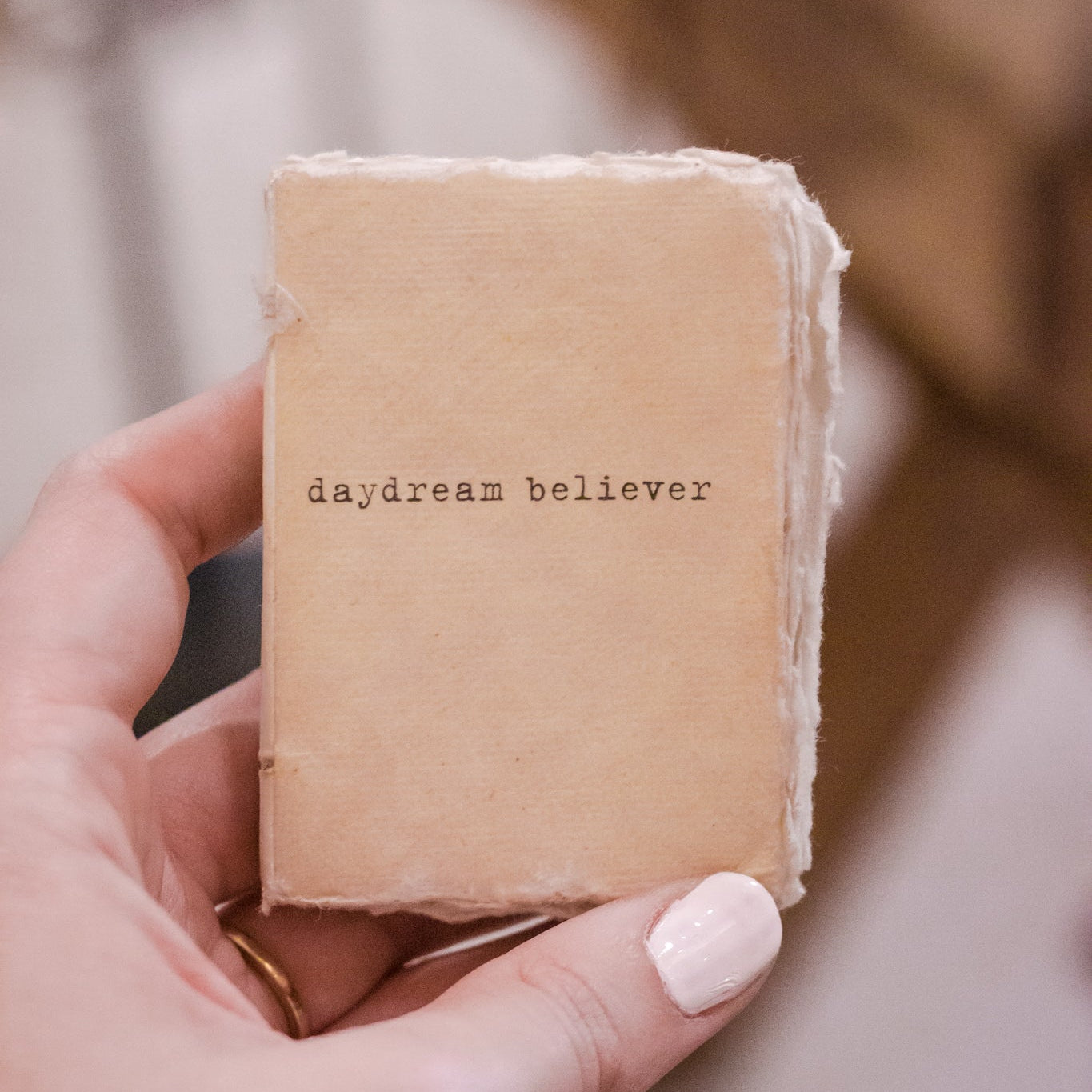 Daydream Believer Small Deckled Edge Notebook - Sand