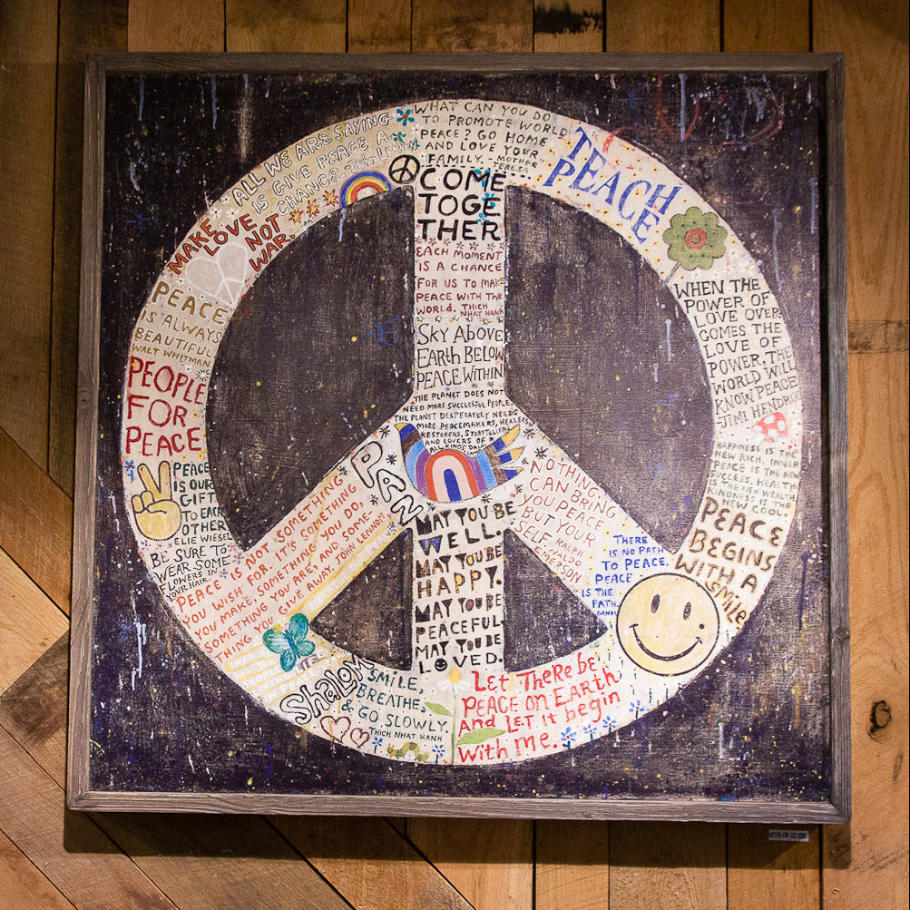 Choose Peace Art Print in Black - Gallery Wrap