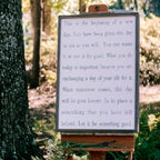 This is the Beginning Art Print - Grey Wood