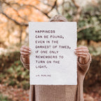 Happiness Can Be Found Handmade Paper Print - 12x16