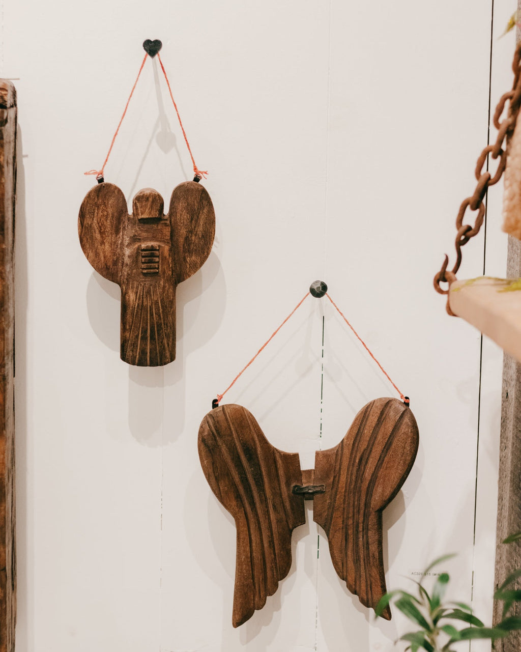 Angel Hand Carved Wood Art
