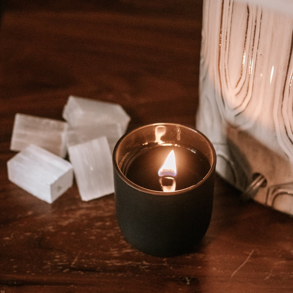 ***I Have A Crush Wood Wick Matte Black Candle