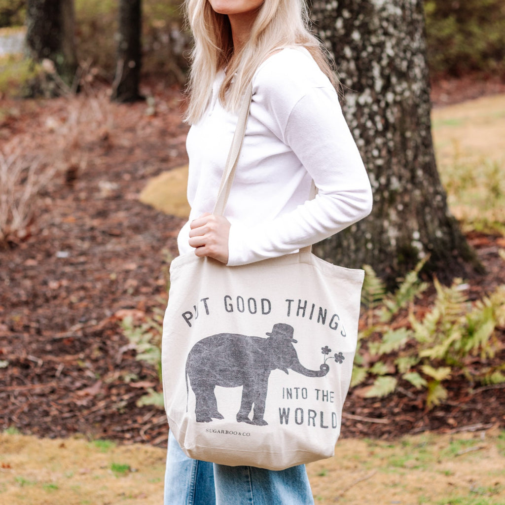 Good Things Elephant Canvas Tote