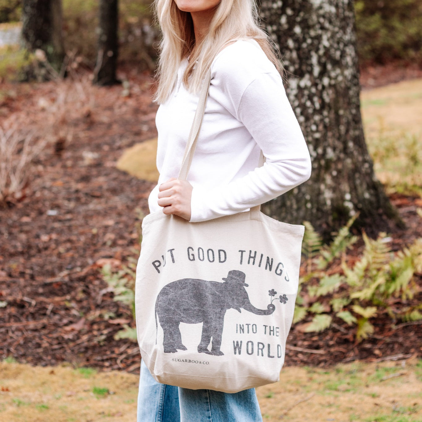 Good Things Elephant Canvas Tote