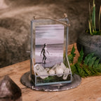 ***Hanging Glass and Zinc Memory Box - 8x5x2