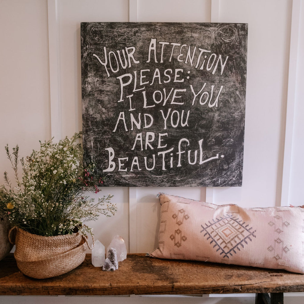 Your Attention Please Art Print - Gallery Wrap