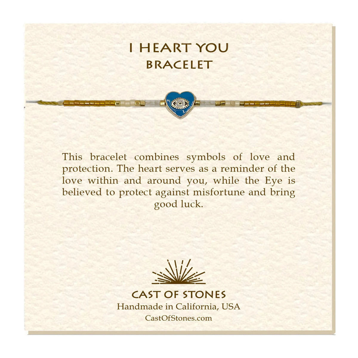 I Heart You Beaded Bracelet