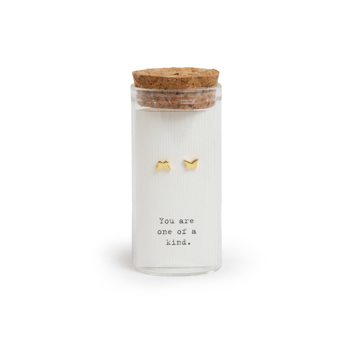 Message in a Bottle Earring Collection - Gold Butterflies