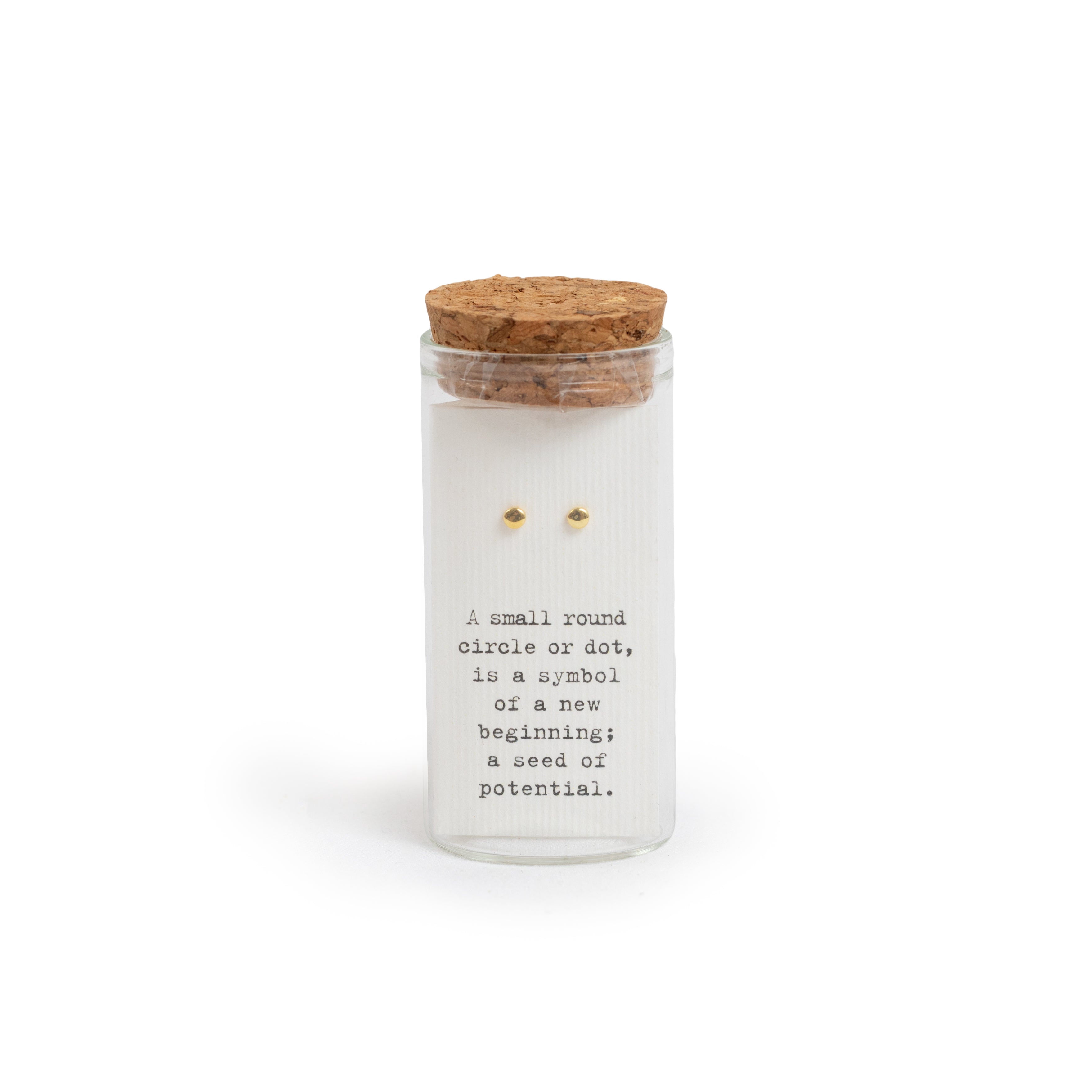 Message in a Bottle Earring Collection - Solid Gold Circles