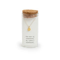 Gold Happy Sun Necklace - Message in a Bottle Collection