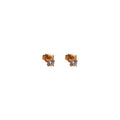 Tiny Crystal Dot Gold Stud Earrings