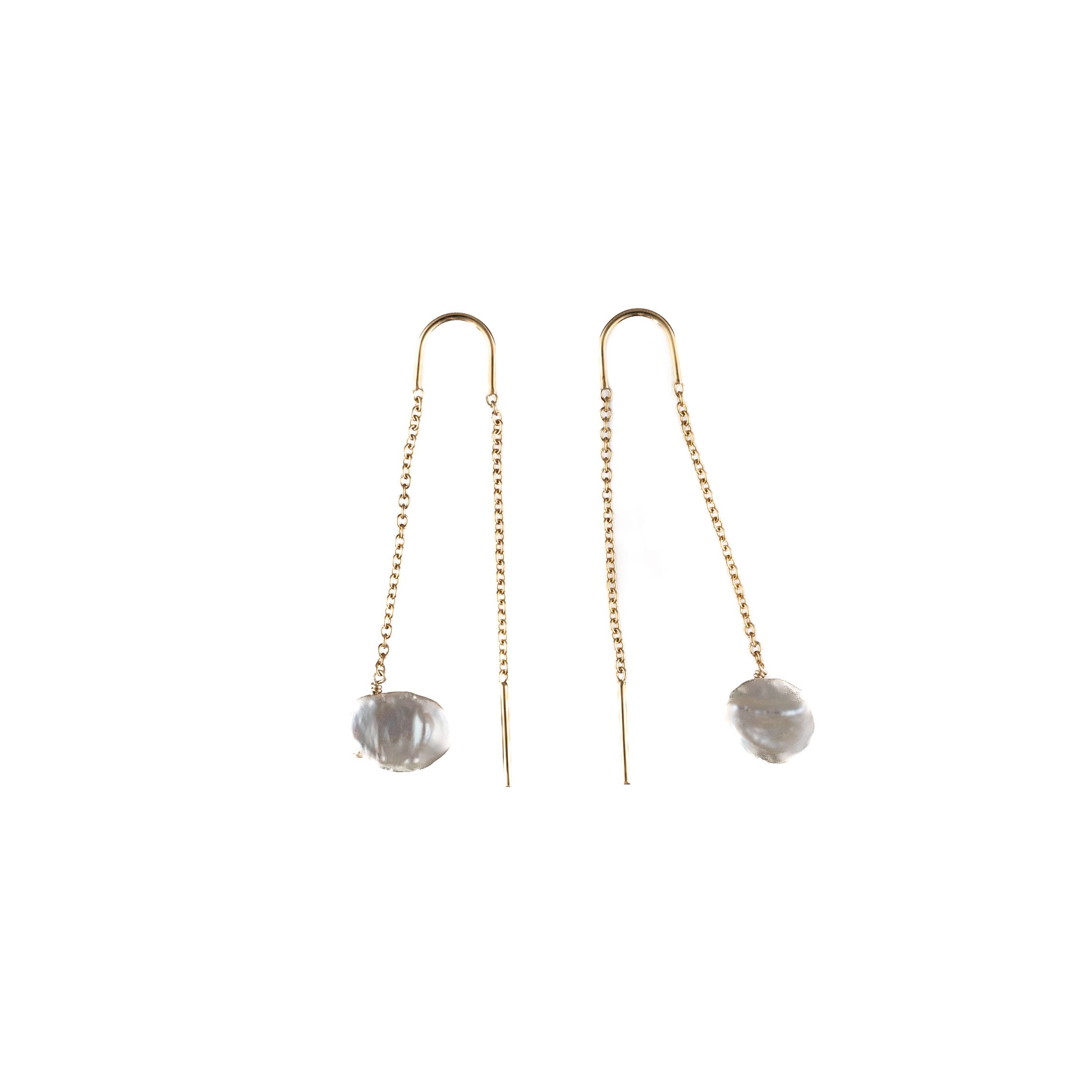 Freshwater Pearl Threader Earrings
