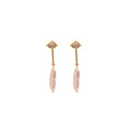 ***Moonstone Pearl Dangle Earrings