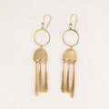 Brass Halo Fringe Earrings