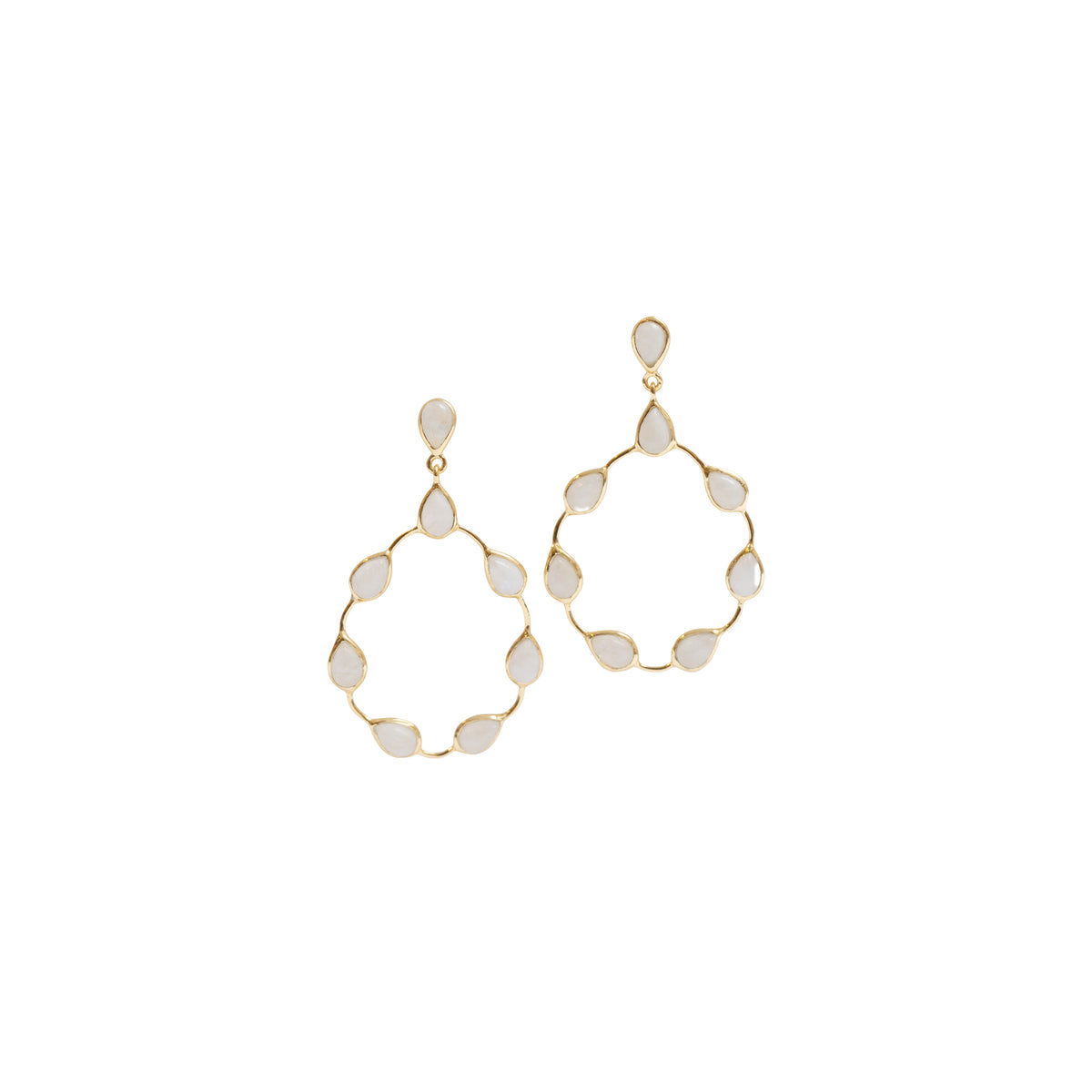 Moonstone Teardrop Statement Earrings