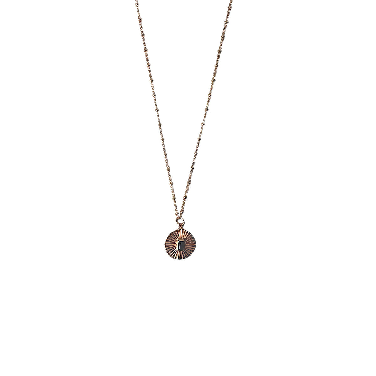 Sunburst Medallion Iolite Necklace
