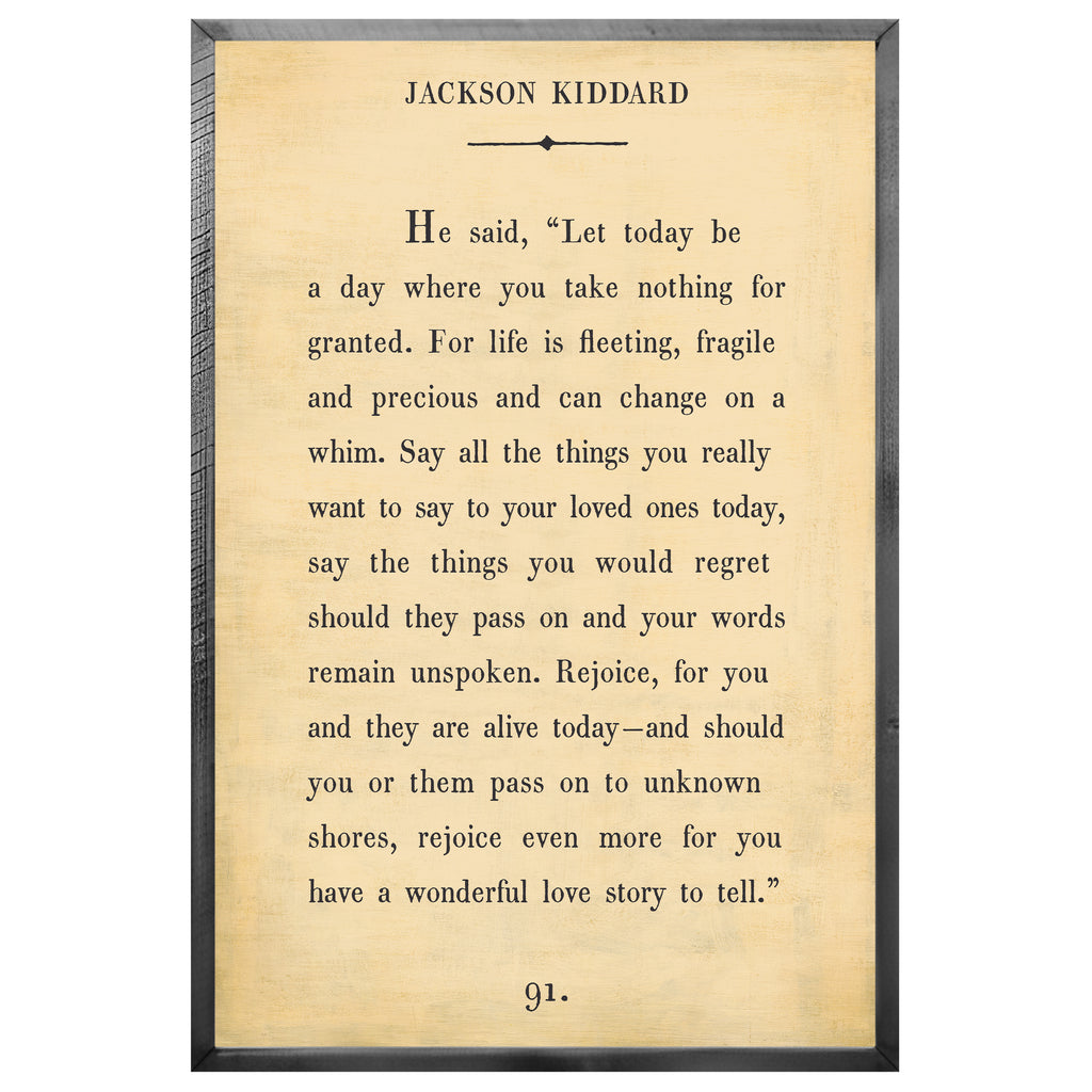 Jackson Kiddard Art Print (Grey Wood)