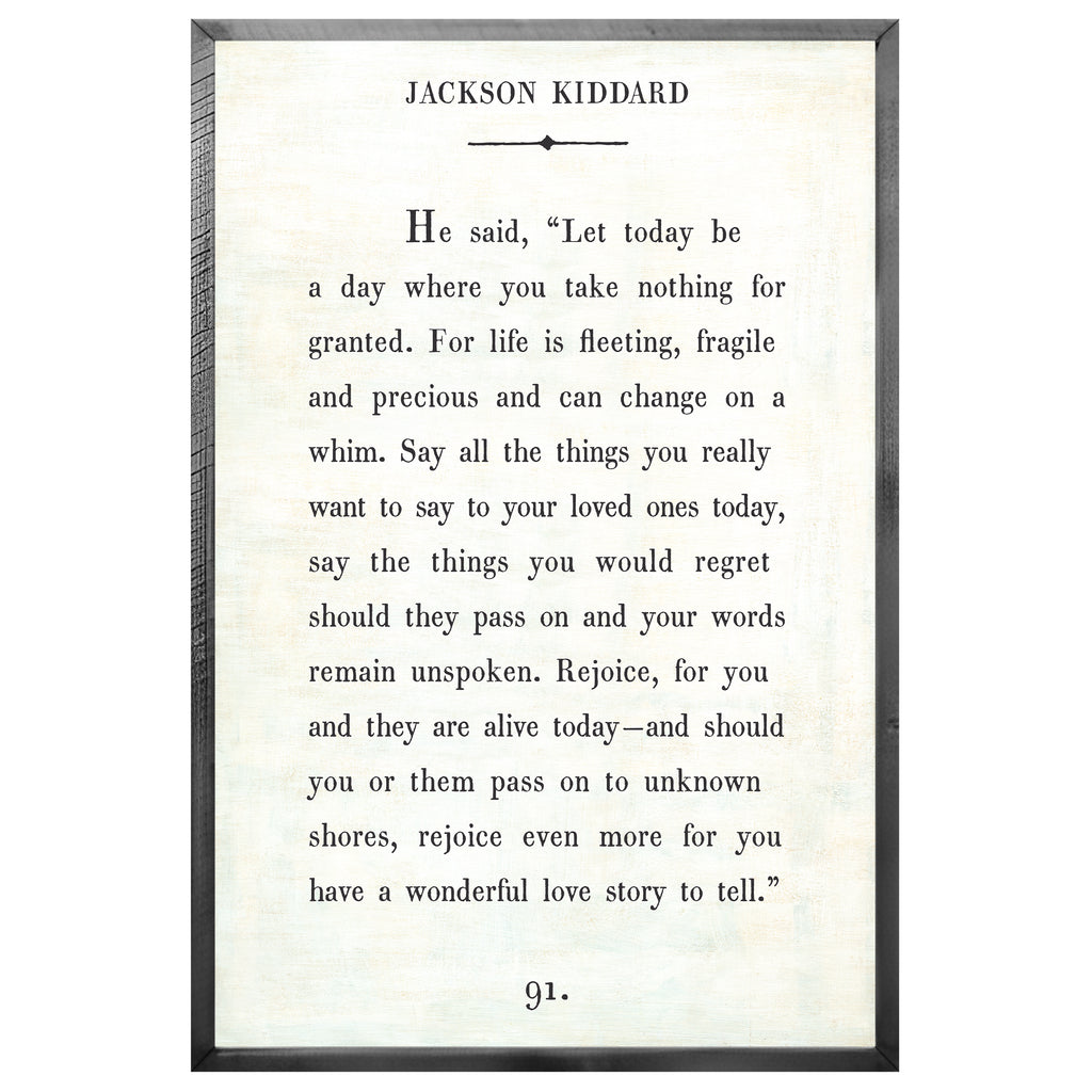 Jackson Kiddard Art Print (Grey Wood)