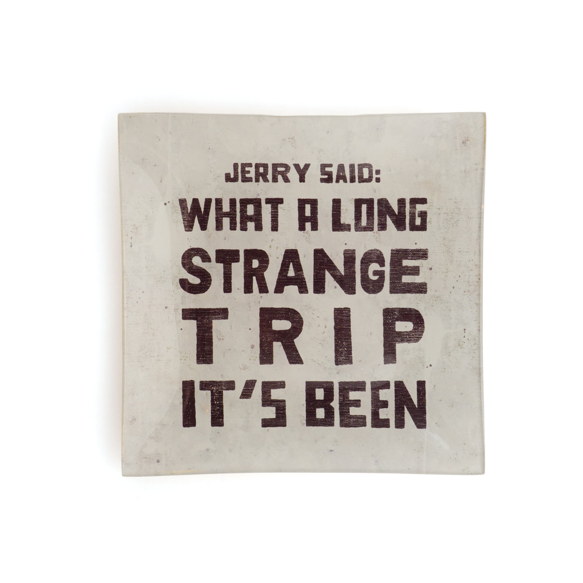Small Square Rock & Roll Decoupage Plate