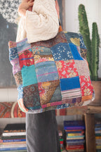 Patchwork Kantha Oversized Market Bag