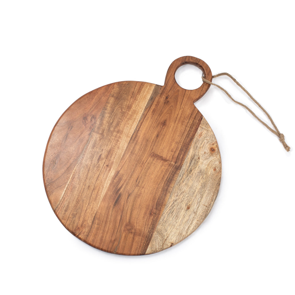 ***Large Round Acacia Wood Cutting Board