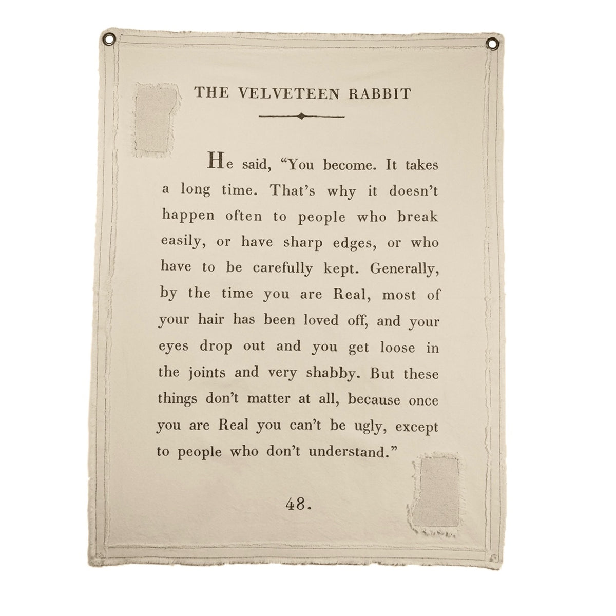 The Velveteen Rabbit Canvas Wall Tarp - 31.5x40
