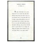 Kahlil Gibran  Art Print - Grey Wood
