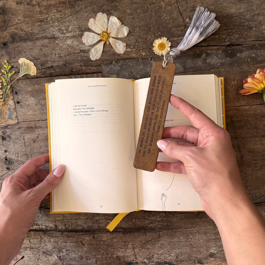 We Would Be Together Leather Bookmark