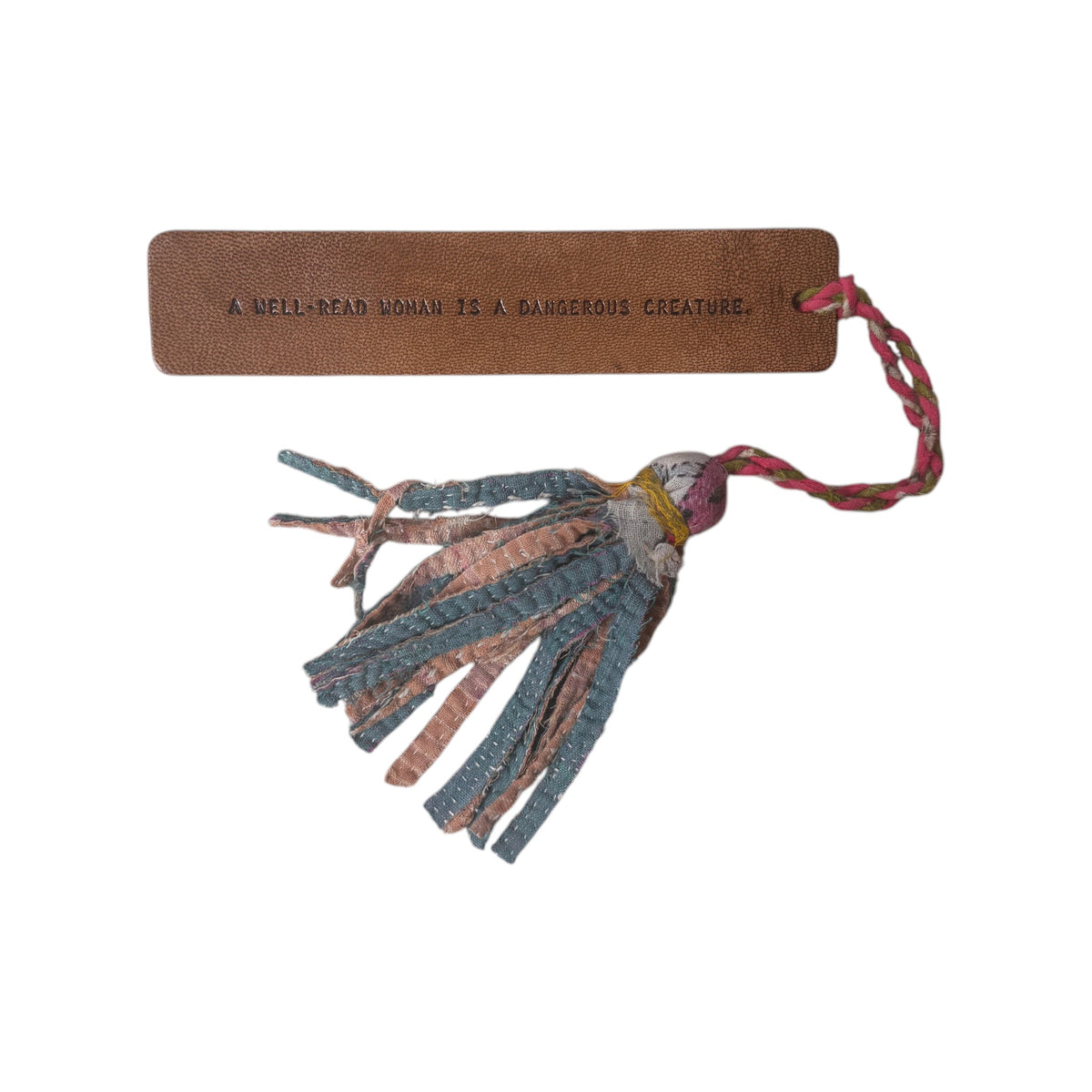 A Well-Read Woman Kantha Tassle Bookmark