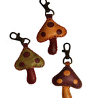Mushroom Puffy Leather Keychain- Assorted SKU