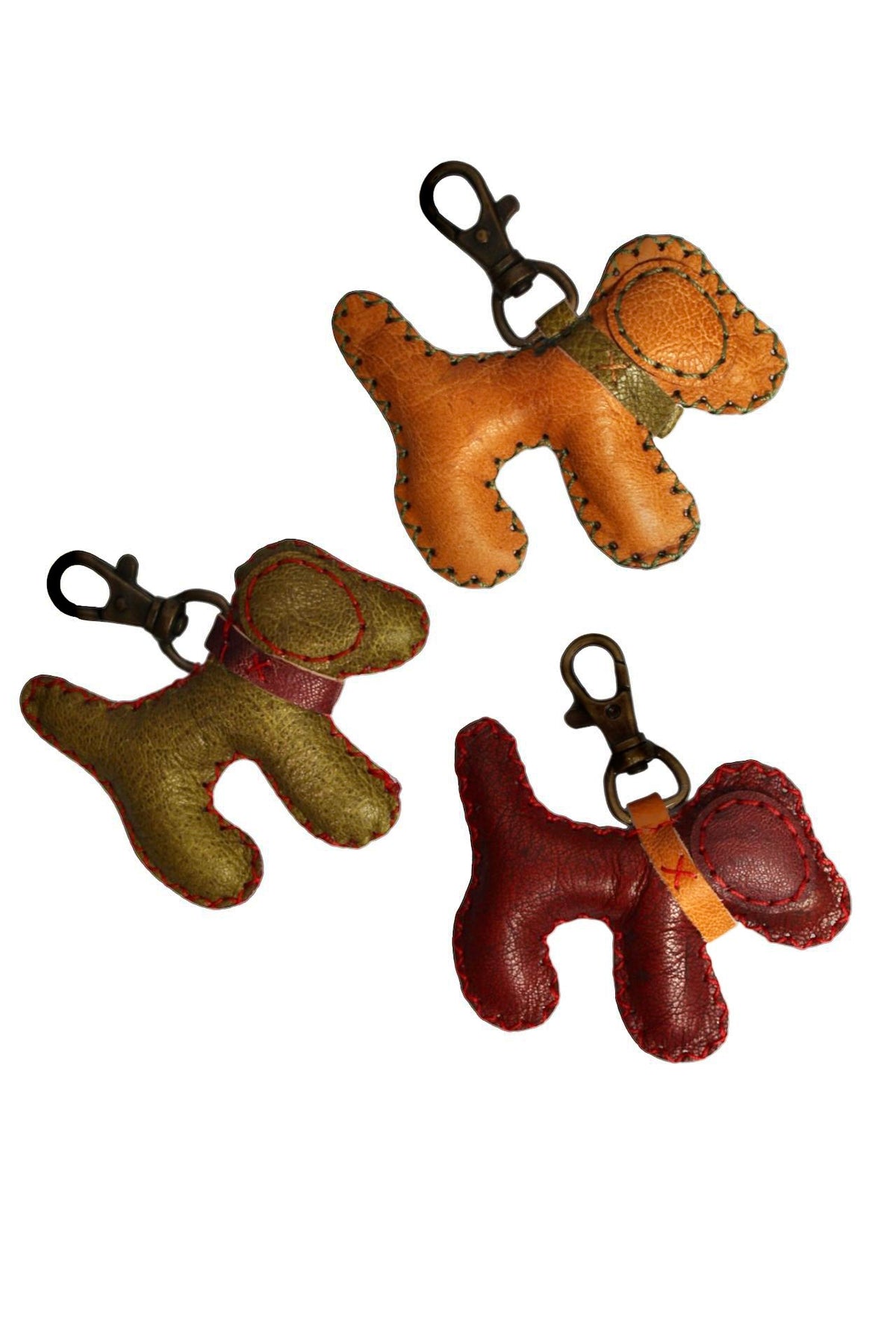 Puffy Leather Keychains