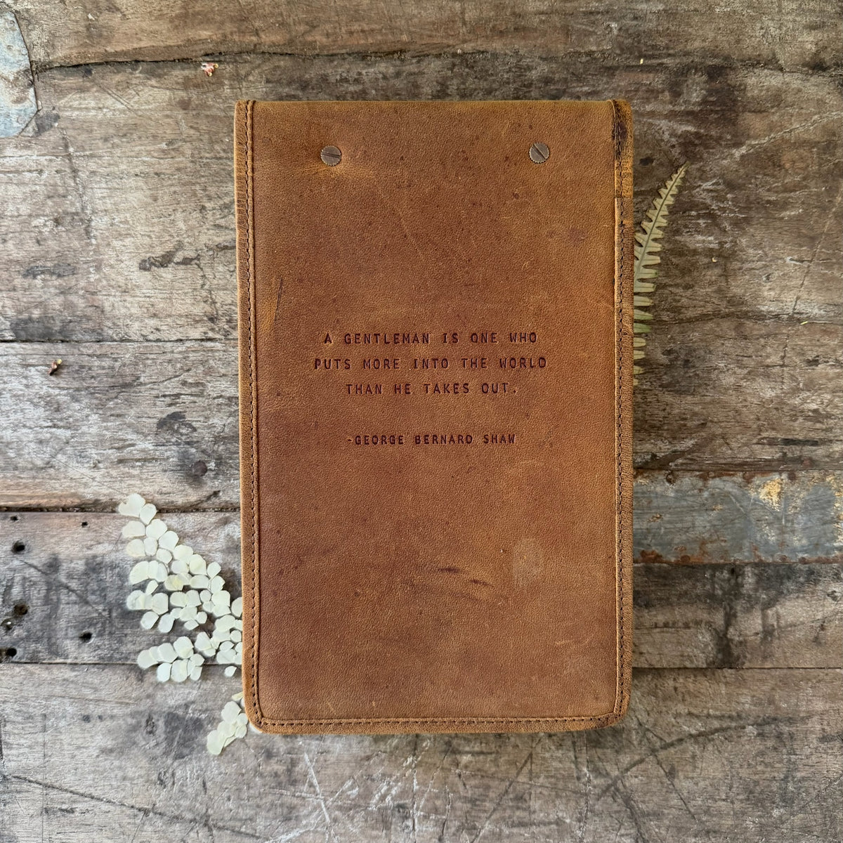 A Gentleman Is One Signature Leather Desk Journal