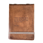 Embrace Uncertainty Signature Leather Journal - Maple