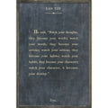 Lao Tzu Art Print - Grey Wood