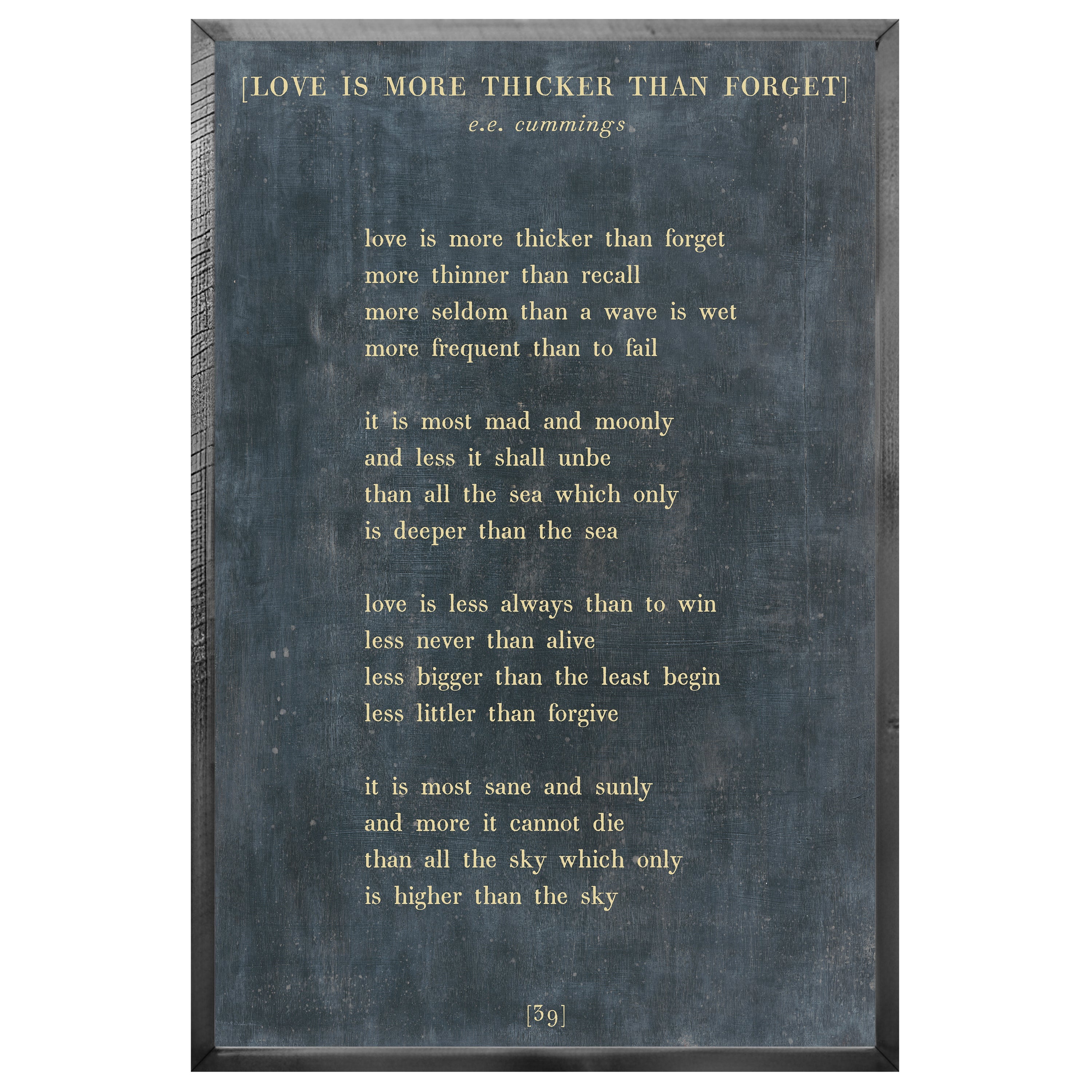 Love is More Thicker Art Print - Grey Wood