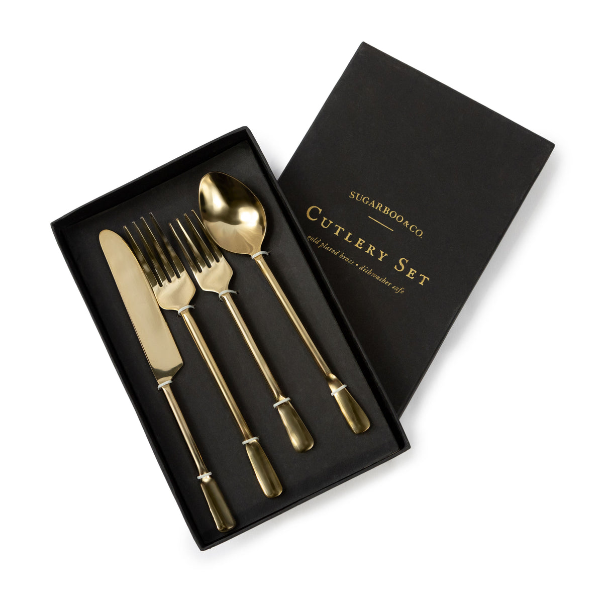 ***Gold Plated Brass Cutlery Box Set