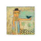 Man With Bird Art Tile